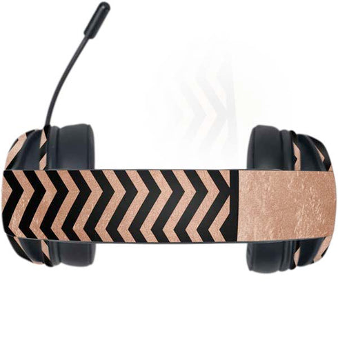 Rose Gold Chevron Split Razer Kraken X Skin