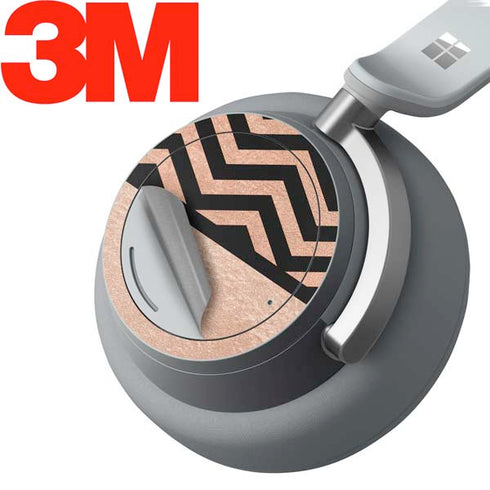 Rose Gold Chevron Split Surface Headphones Skin