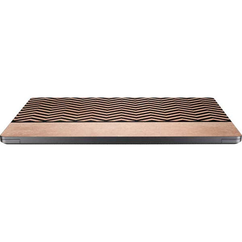 Rose Gold Chevron Split Surface Laptop 7 15in Skin