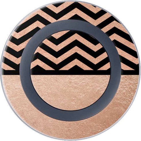 Rose Gold Chevron Split Wireless Charger Skin