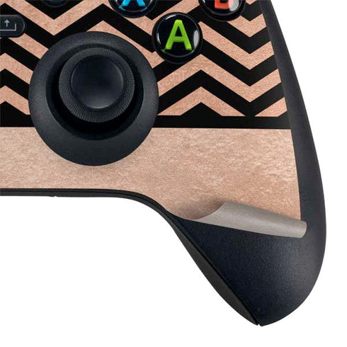 Rose Gold Chevron Split Xbox Series X Bundle Skin