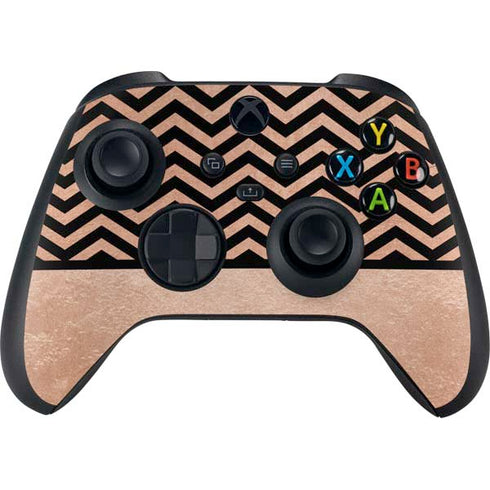 Rose Gold Chevron Split XBox Series X Digital Edition Bundle Skin