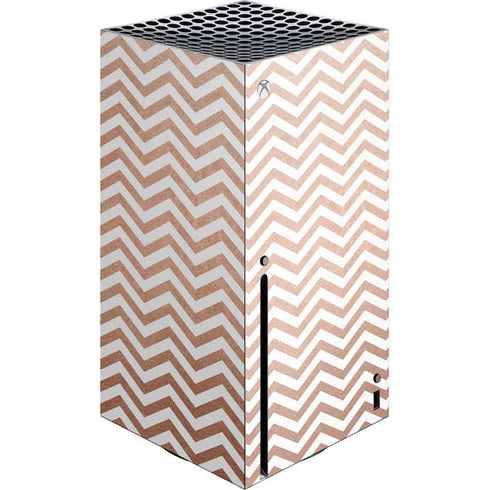 Rose Gold Chevron Xbox Series X Skins