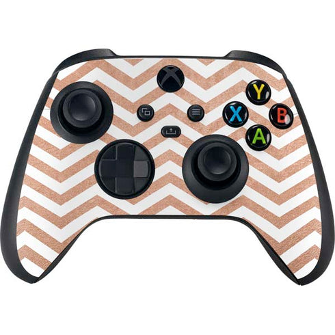 Rose Gold Chevron XBox Series X Digital Edition Bundle Skin