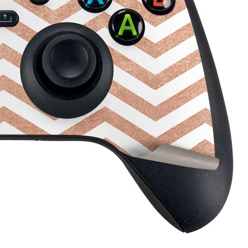 Rose Gold Chevron XBox Series X Digital Edition Bundle Skin
