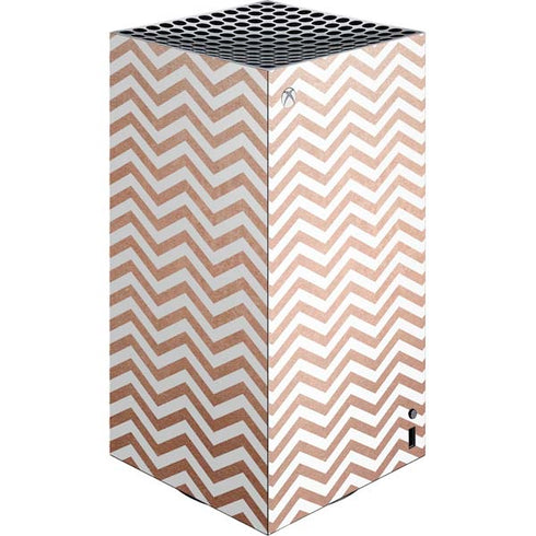 Rose Gold Chevron Xbox Series X Skins