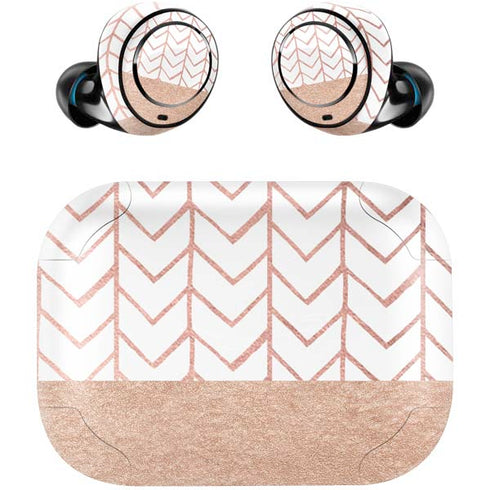 Rose Gold Herringbone Amazon Echo Buds Skin