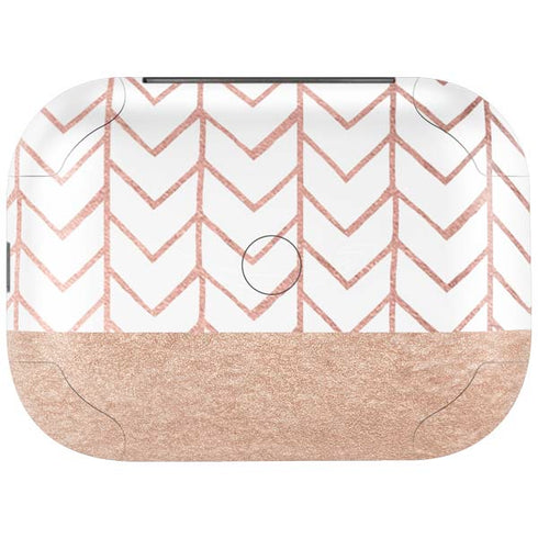 Rose Gold Herringbone Amazon Echo Buds Skin