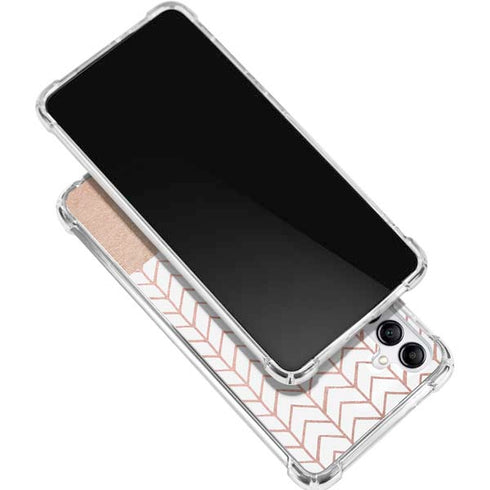 Rose Gold Herringbone Galaxy A16 5G Clear Case
