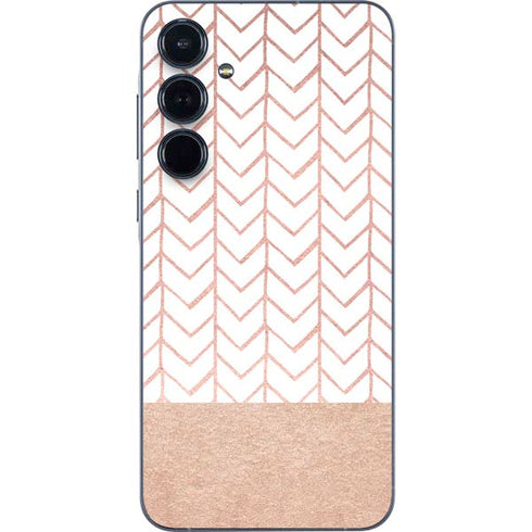 Rose Gold Herringbone Galaxy A35 5G Skin