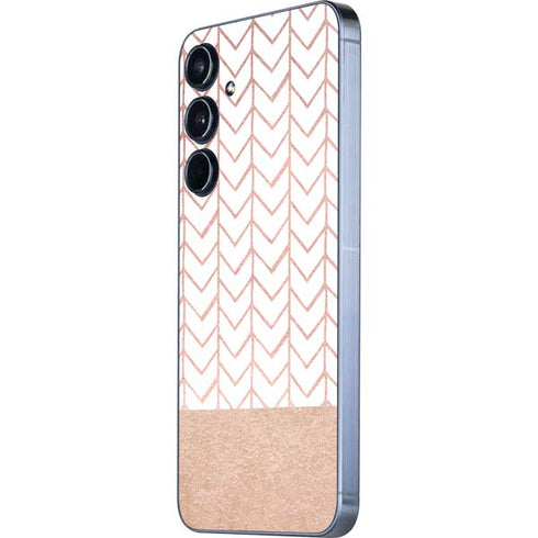 Rose Gold Herringbone Galaxy A35 5G Skin