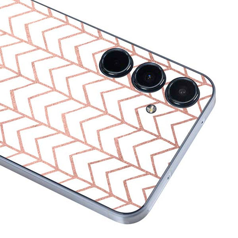 Rose Gold Herringbone Galaxy A35 5G Skin