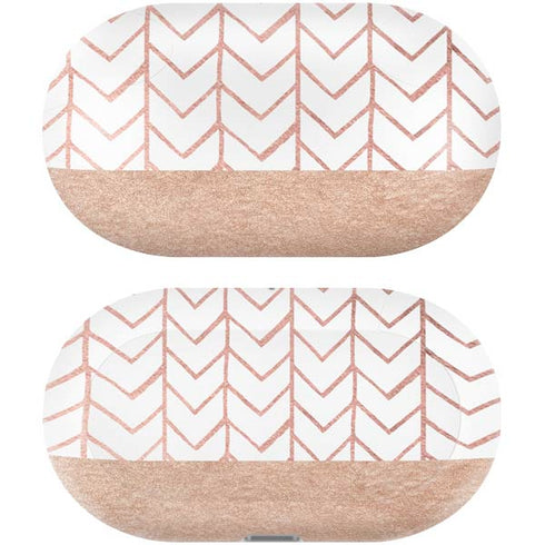 Rose Gold Herringbone Galaxy Buds Plus Skin