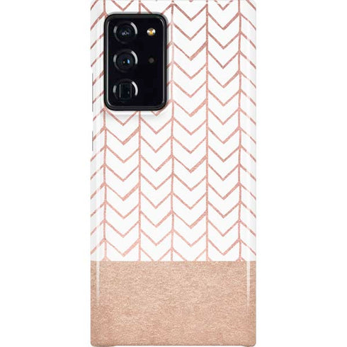 Rose Gold Herringbone Galaxy Cases