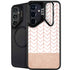 Rose Gold Herringbone Galaxy S24 Plus Kickstand Case