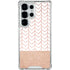 Rose Gold Herringbone Galaxy S25 Ultra Clear Case