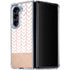 Rose Gold Herringbone Galaxy Z Fold5 5G Clear Case