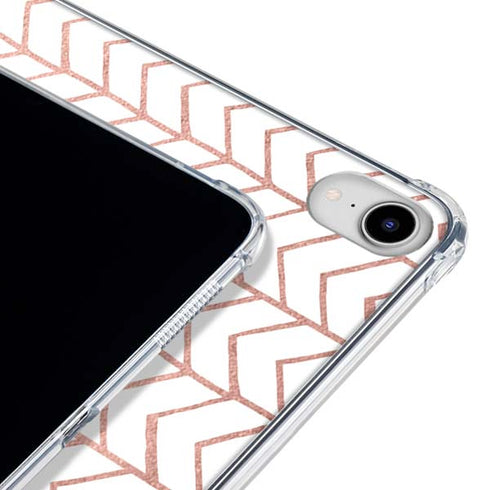 Rose Gold Herringbone iPad 11th Gen (2025) Clear Case