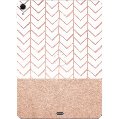 Rose Gold Herringbone Apple iPad Air Skin