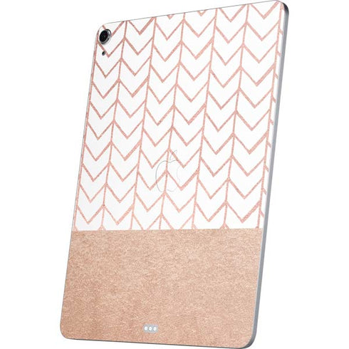 Rose Gold Herringbone Apple iPad Air Skin