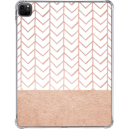 Rose Gold Herringbone iPad Pro 11in (2024) Clear Case