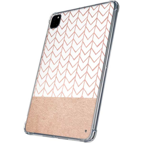 Rose Gold Herringbone iPad Pro 11in (2024) Clear Case