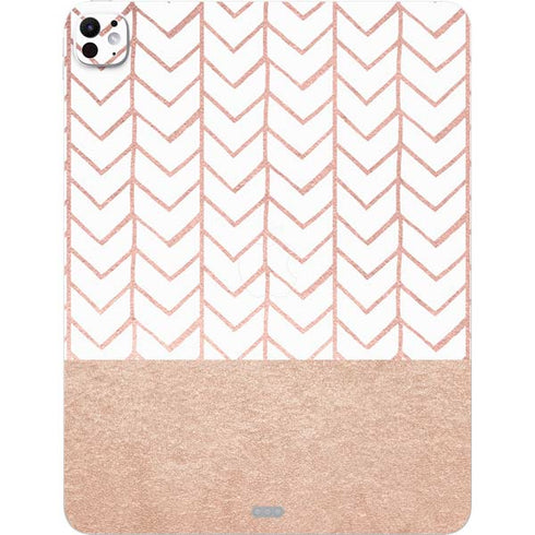 Rose Gold Herringbone iPad Pro 13in M4 (2024) Skin