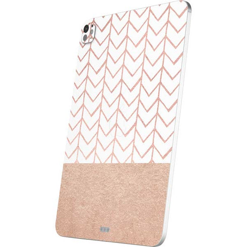 Rose Gold Herringbone iPad Pro 13in M4 (2024) Skin