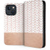 Rose Gold Herringbone iPhone 14 Folio Case