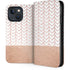 Rose Gold Herringbone iPhone 14 Plus Folio Case