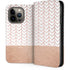 Rose Gold Herringbone iPhone 14 Pro Folio Case