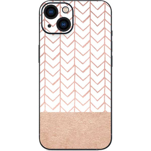 Rose Gold Herringbone iPhone Skins
