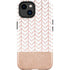 Rose Gold Herringbone iPhone 15 Impact Case