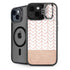 Rose Gold Herringbone iPhone 15 Plus Kickstand Case