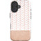 Rose Gold Herringbone iPhone 16 Impact Case