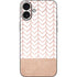 Rose Gold Herringbone iPhone 16 Plus Skin