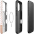 Rose Gold Herringbone iPhone 16 Pro Max Magsafe Impact Case