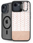 Rose Gold Herringbone iPhone 16e Kickstand Case