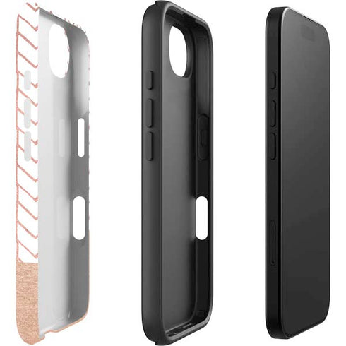 Rose Gold Herringbone iPhone 16e Impact Case