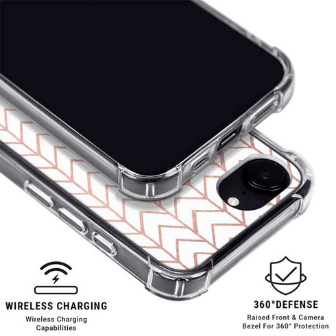 Rose Gold Herringbone iPhone 16e MagSafe Case