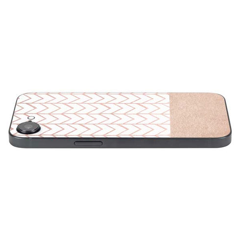Rose Gold Herringbone iPhone 16e Skin