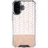 Rose Gold Herringbone iPhone 17 Clear Case