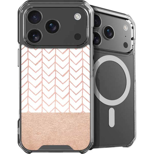 Rose Gold Herringbone iPhone 18 Pro Max MagSafe Case