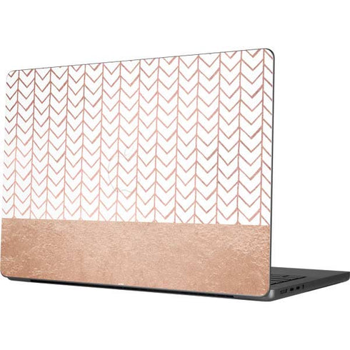 Rose Gold Herringbone Apple MacBook Pro 14-inch Skin