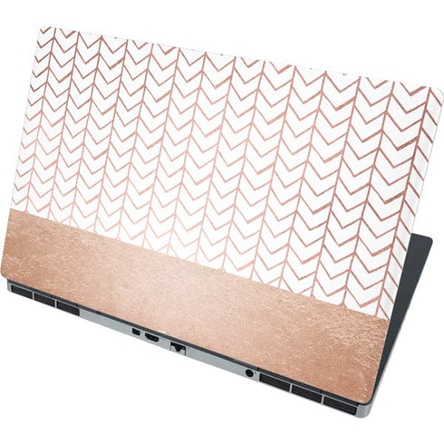 Rose Gold Herringbone Dell Precision Skin