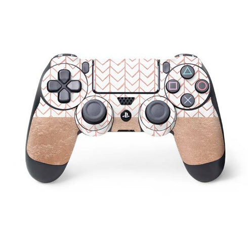 Rose Gold Herringbone PlayStation PS4 Skins
