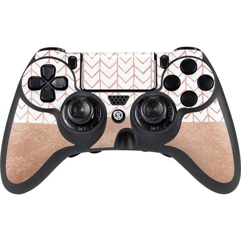 Rose Gold Herringbone PlayStation PS4 Skins