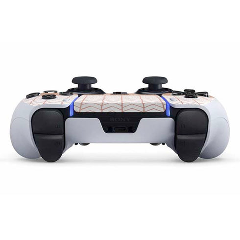 Rose Gold Herringbone PS5 DualSense Edge Pro Controller Skin
