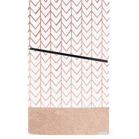 Rose Gold Herringbone PS5 Slim Digital Edition Console Skin