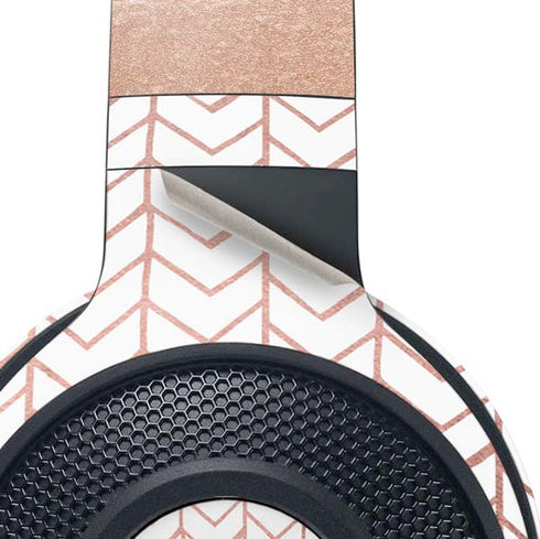 Rose Gold Herringbone Razer Kraken X Skin